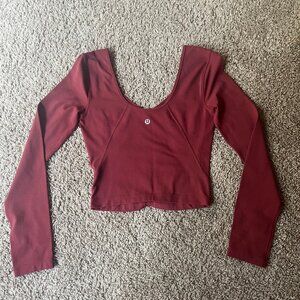 Lululemon Align Cropped Long Sleeve Top